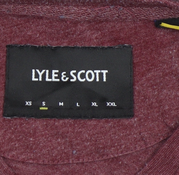 Lyle & Scott Men's Red Cotton Blend Crew Neck T-Shirt Size S