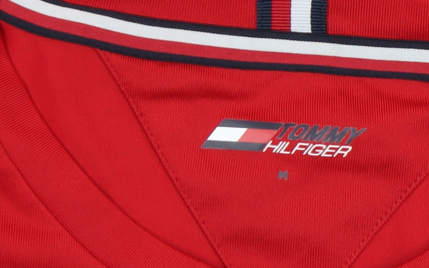 Tommy Hilfiger Men's Red Performance T-Shirt Size M Regular Fit