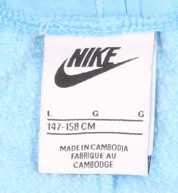 Nike Blue Cotton Cargo Shorts Teens L Stylish Sportswear