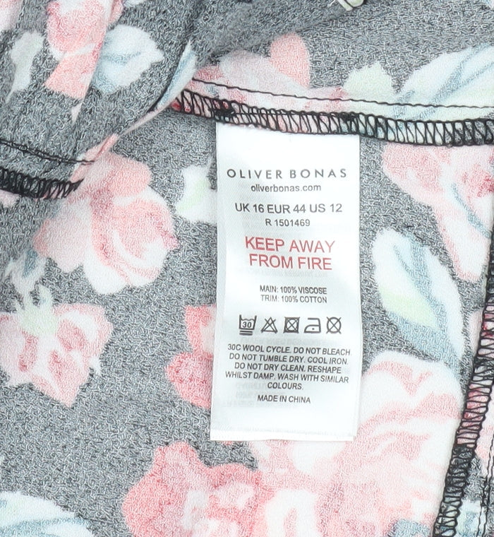 Oliver Bonas Women’s Multicoloured Floral Shift Dress Size 16