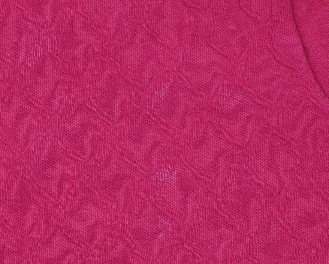 Gallery Women’s Red Long Sleeve Cotton Blend Jersey Blouse Size 12