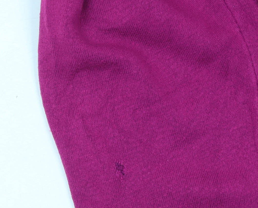 G.W. Womens Pink V-Neck Long Sleeve Knit Cardigan Size 14
