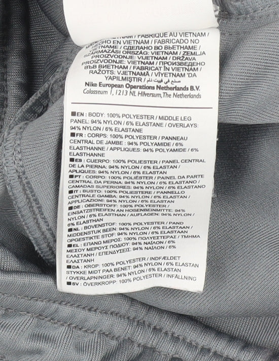 Nike Boys Grey Jogger Trousers 12-13 Years Regular Fit Zip Pocket