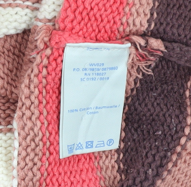 Boden Women Pink Striped Cotton Pullover Jumper Size 8