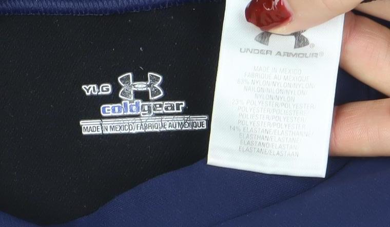 Under Armour Boys Blue Long Sleeve ColdGear Athletic Pullover Top Size L