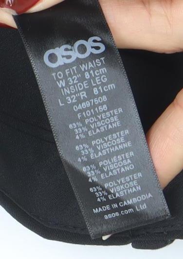 ASOS Women's Black Slim Fit Stretch Trousers Size 10 Workwear
