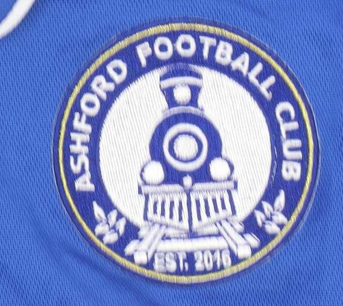 Macron Men Blue Ashford Football Club Polo Shirt Size M