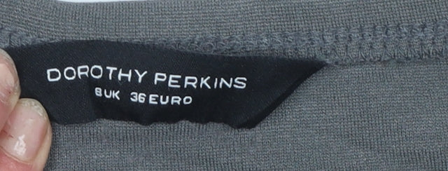 Dorothy Perkins Women's Grey Pencil Stretch Skirt Size 8