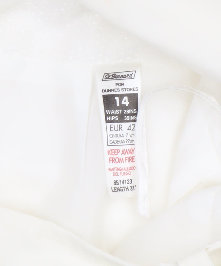 St Bernard for Dunnes Stores Women’s Ivory Straight Leg Trousers Size 14