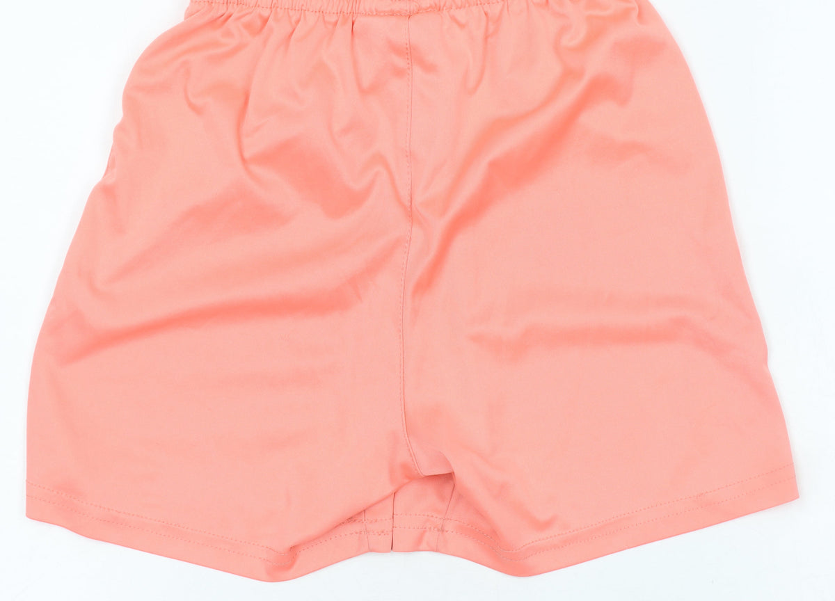 FC Barcelona Boys Pink Athletic Shorts Size 10 Lightweight Elastic Waist