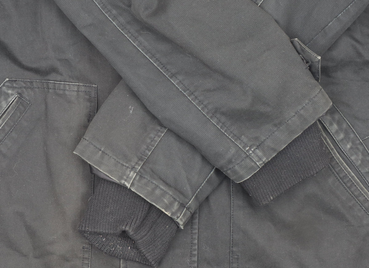 Crafted Men's Black L Military Style Mid-Length Twill Jacket