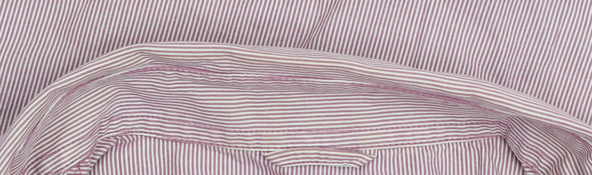 New Look Men's Red Striped Cotton Long Sleeve Button-Up Shirt M