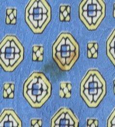 Cgosun Men's Blue Geometric 100% Silk Tie - Excellent Condition