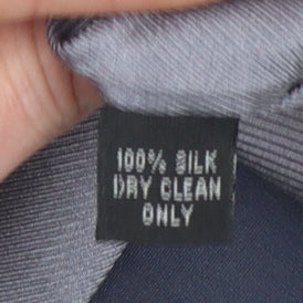 Soprano Men's Grey 100% Silk Slim Tie