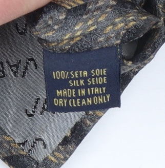 Jaeger Men's Grey Geometric Silk Designer Tie Made in Italy One Size