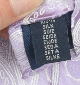 Daniel Hechter Men’s Lilac Paisley Silk Tie Slim Style 176cm
