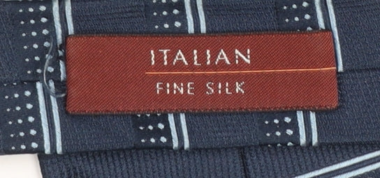 Marks & Spencer Men Blue Striped Italian Fine Silk Tie