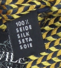The Savile Row Company Men's Gold Geometric Silk Designer Tie