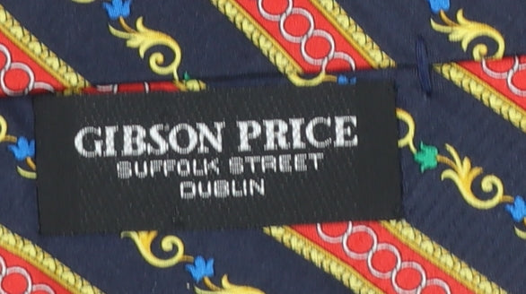 Gibson Price Men's Multicoloured Striped Silk Tie Pointed End