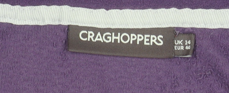 Craghoppers Women’s Purple Fleece 1/4 Zip Sweatshirt UK 14