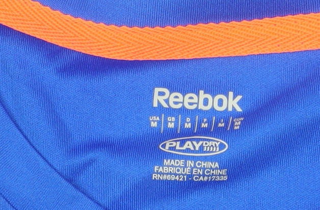 Reebok Men's Blue Medium PlayDry Athletic Short Sleeve T-Shirt