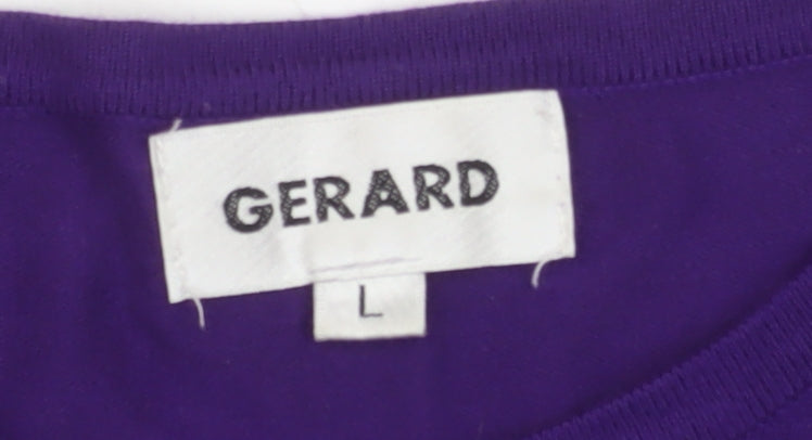 Gerard Women Purple Sequin Butterfly Pullover Sweater L