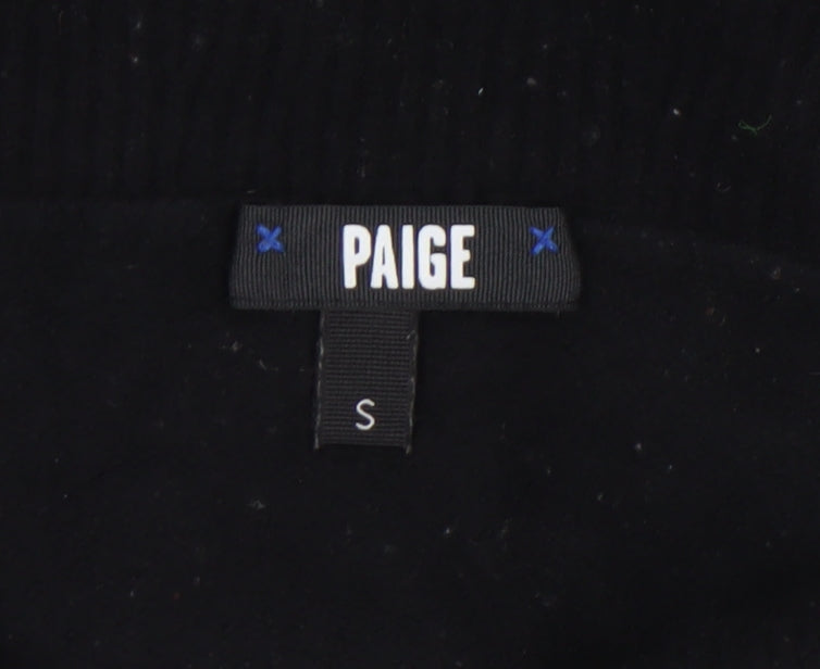 Paige Womens Black Wool Blend Cowl Neck Jumper Size S