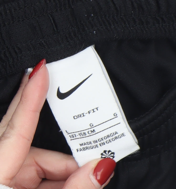 Nike Boys Black Dri-FIT Jogger Trousers Breathable 147-158cm L