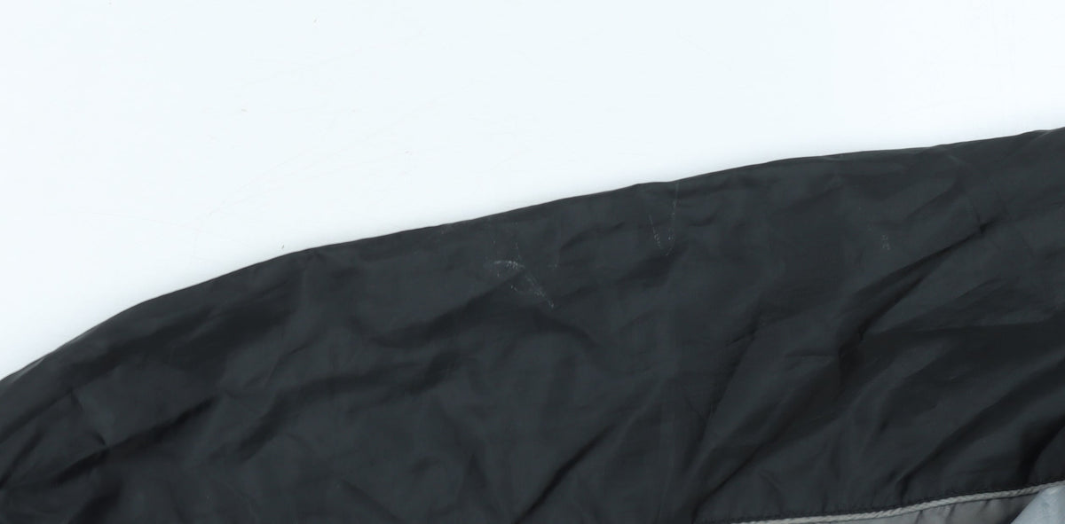 Umbro Boys Black Grey Track Jacket Size 9 Years Polyester Lightweight