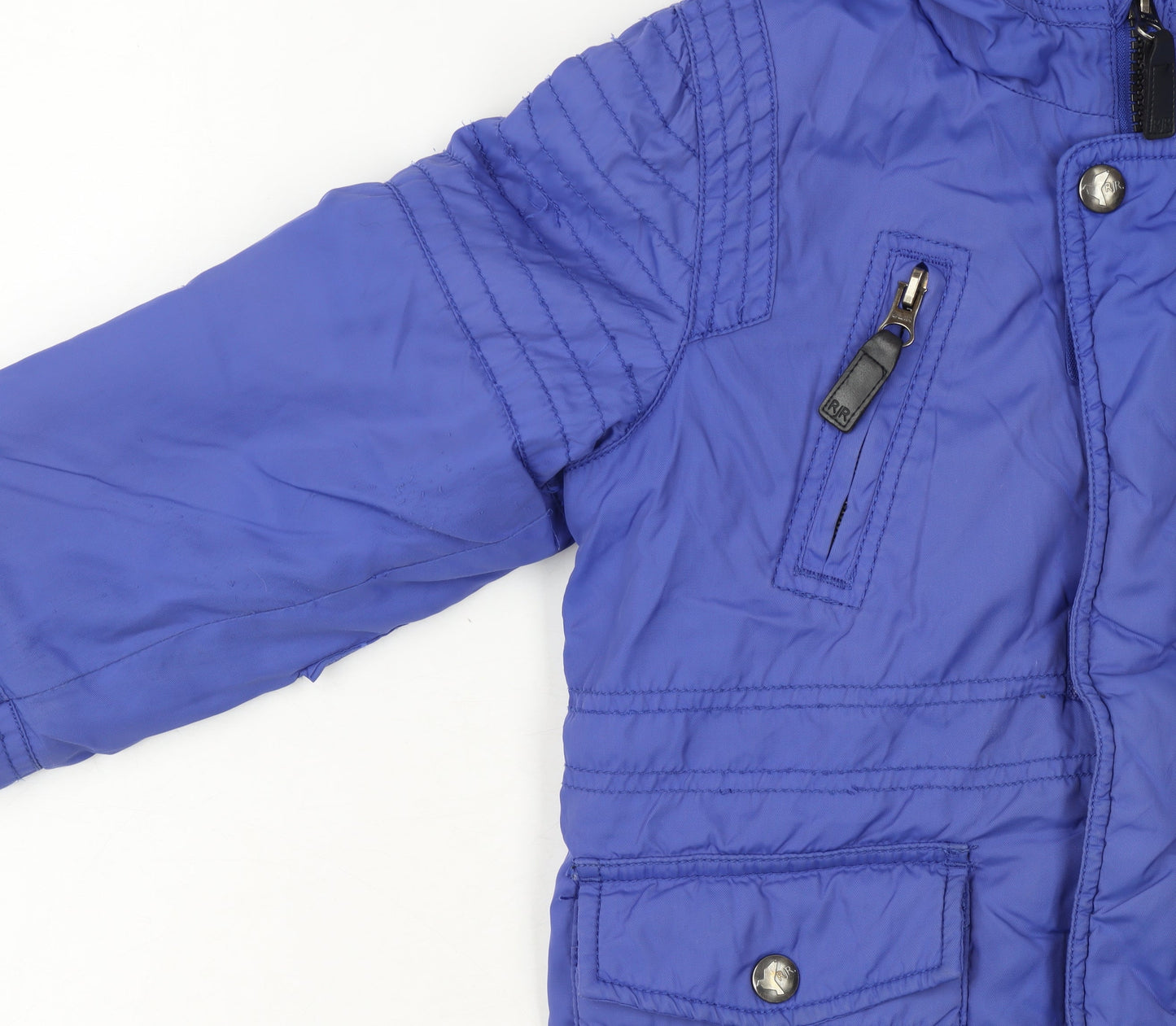 RJR John Rocha Girls Blue Hooded Puffer Jacket 4-5 Years Winter Coat