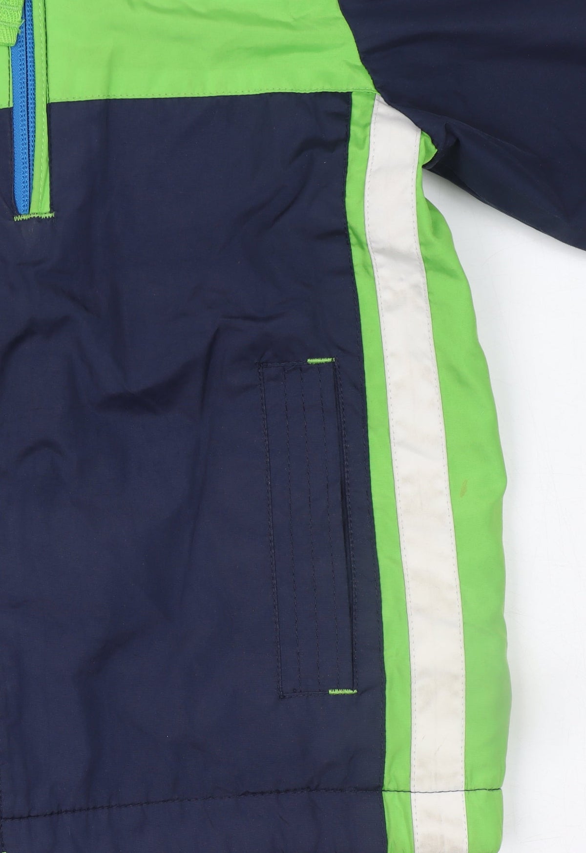 London Fog Boys Blue and Green Hooded Puffer Jacket 6 Years