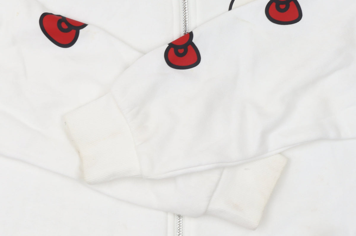 H&M Girls White Hello Kitty Full Zip Hoodie Size 10-12Y Cotton Blend