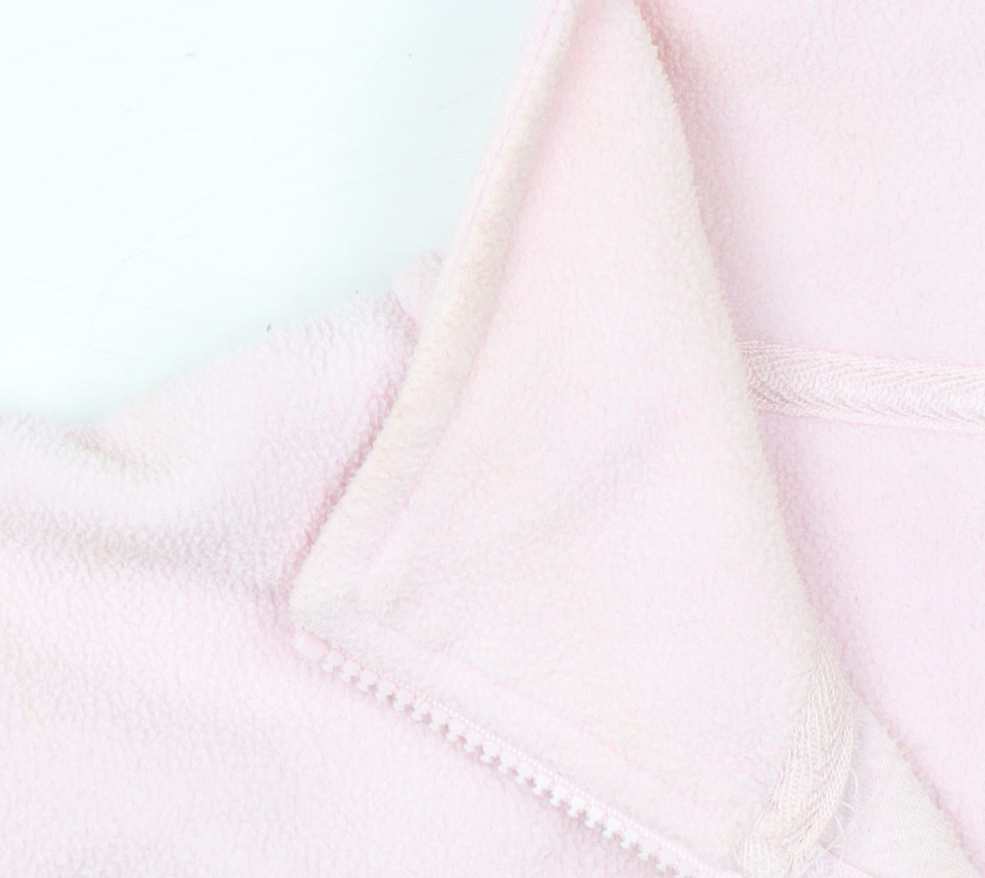 Brave Soul Women's Pink Fleece 1/4 Zip Pullover Sweatshirt M