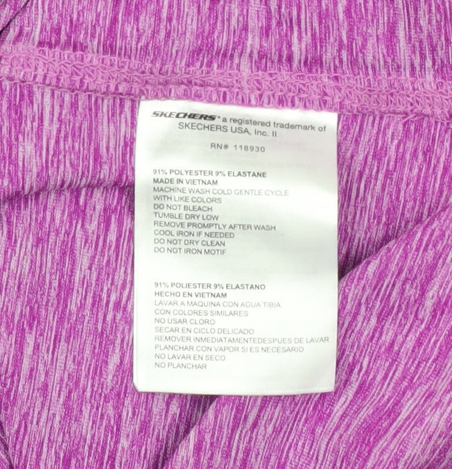 Skechers Men's Purple Athletic Fit Short Sleeve Performance T-Shirt Size S