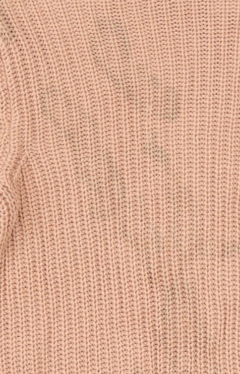 H&M Womens Beige Chunky Knit Mock Neck Pullover Jumper XS