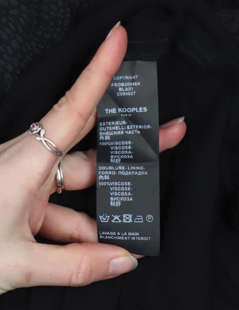 The Kooples Women's Black Viscose Sheath Dress UK 10