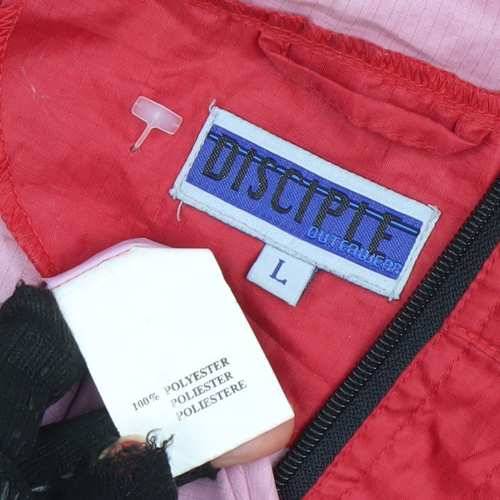 Disciple Outerwear Men's Red Anorak Jacket L Hooded Lightweight
