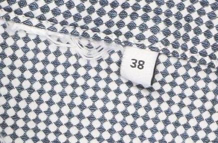 C.RO Womens Blue Check Cropped Slim Trousers Size 10