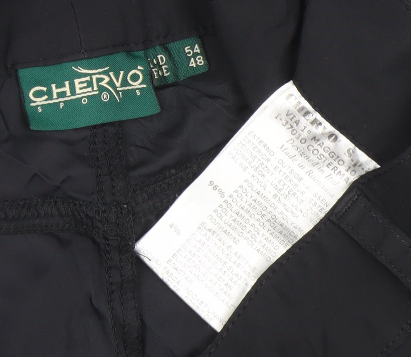 Chervo Mens Black Lightweight Polyamide Sports Trousers Size 48