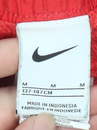 Nike Boys Red Athletic Sports Shorts M 137-147cm Quick Dry Polyester