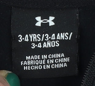 Under Armour Boys Black 3-4 Years Pullover Hoodie with Camouflage Detail