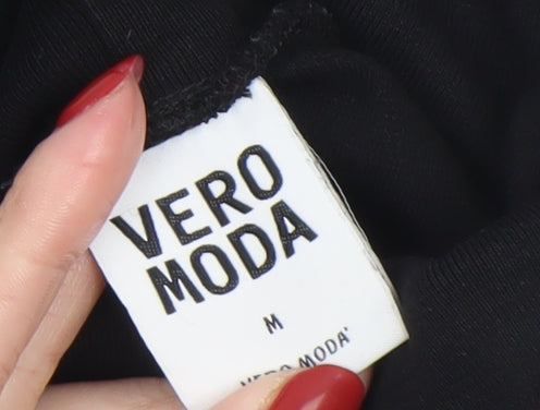Vero Moda Women’s Black Roll Neck Jersey Shift Dress Size M