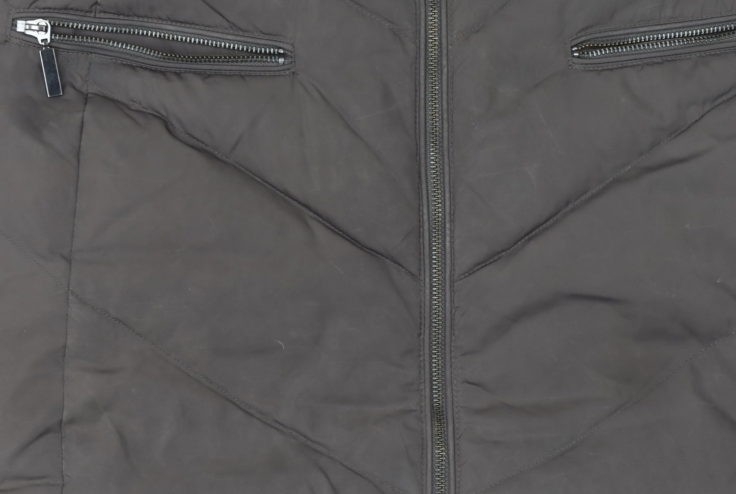 Phase Eight Womens Brown Faux Fur Hooded Puffer Coat Size 10