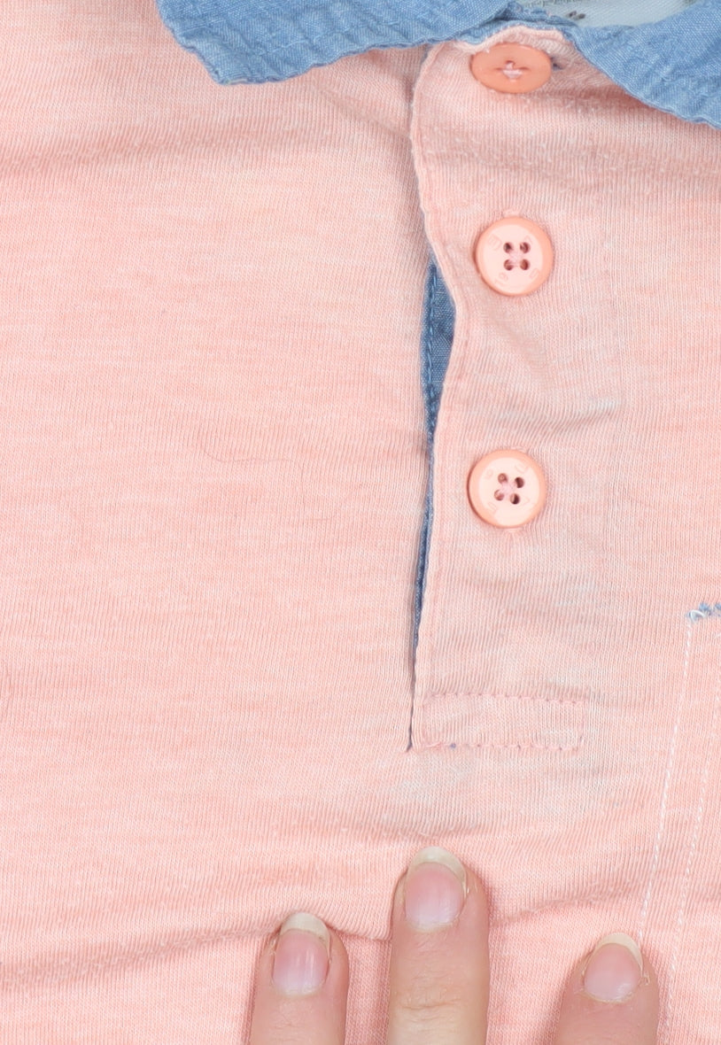 Smith & Jones Men's Pink Short Sleeve Polo Shirt Size S