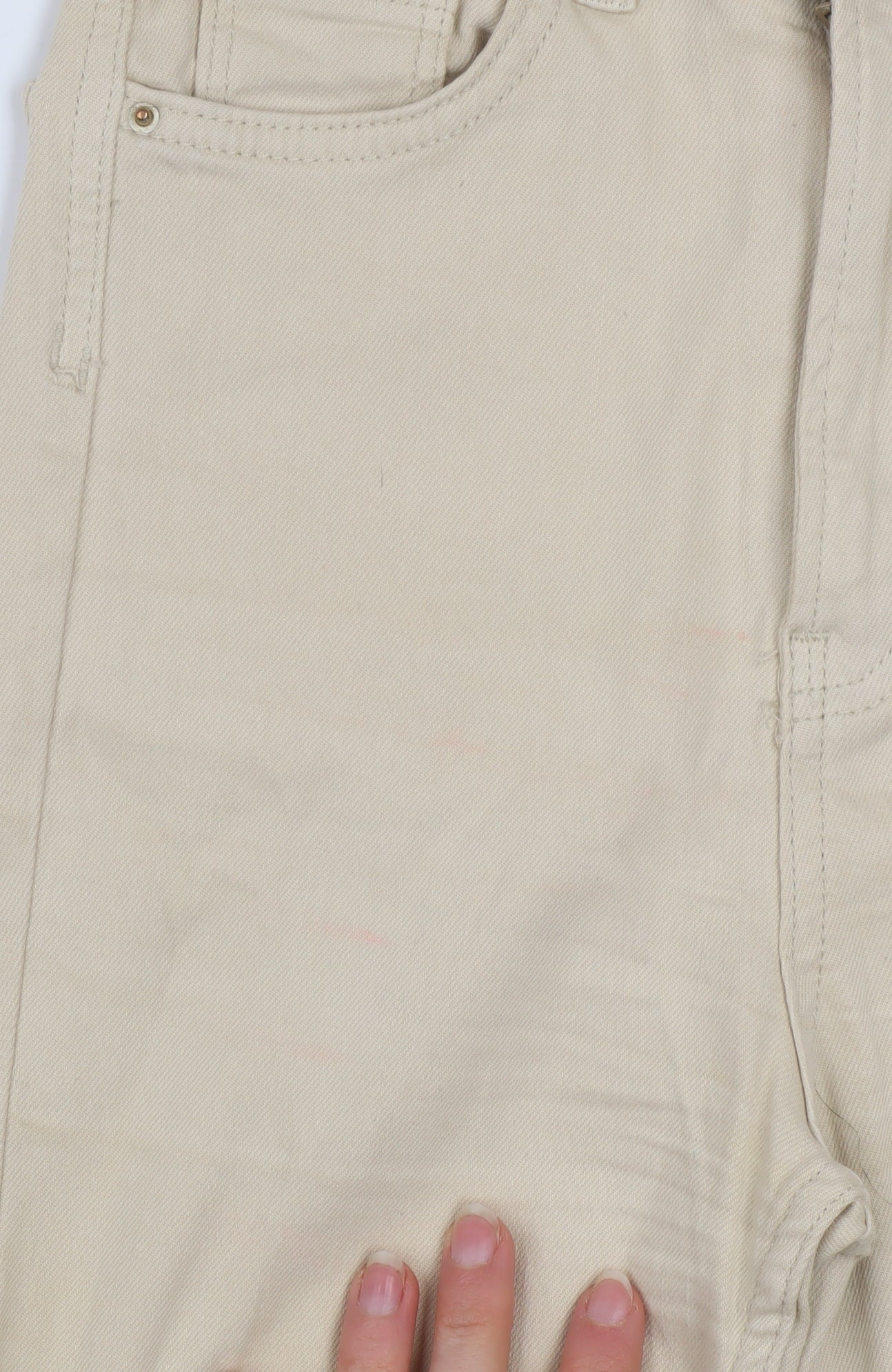 Stradivarius Women’s Beige Straight Jeans Size 4 Mid Rise