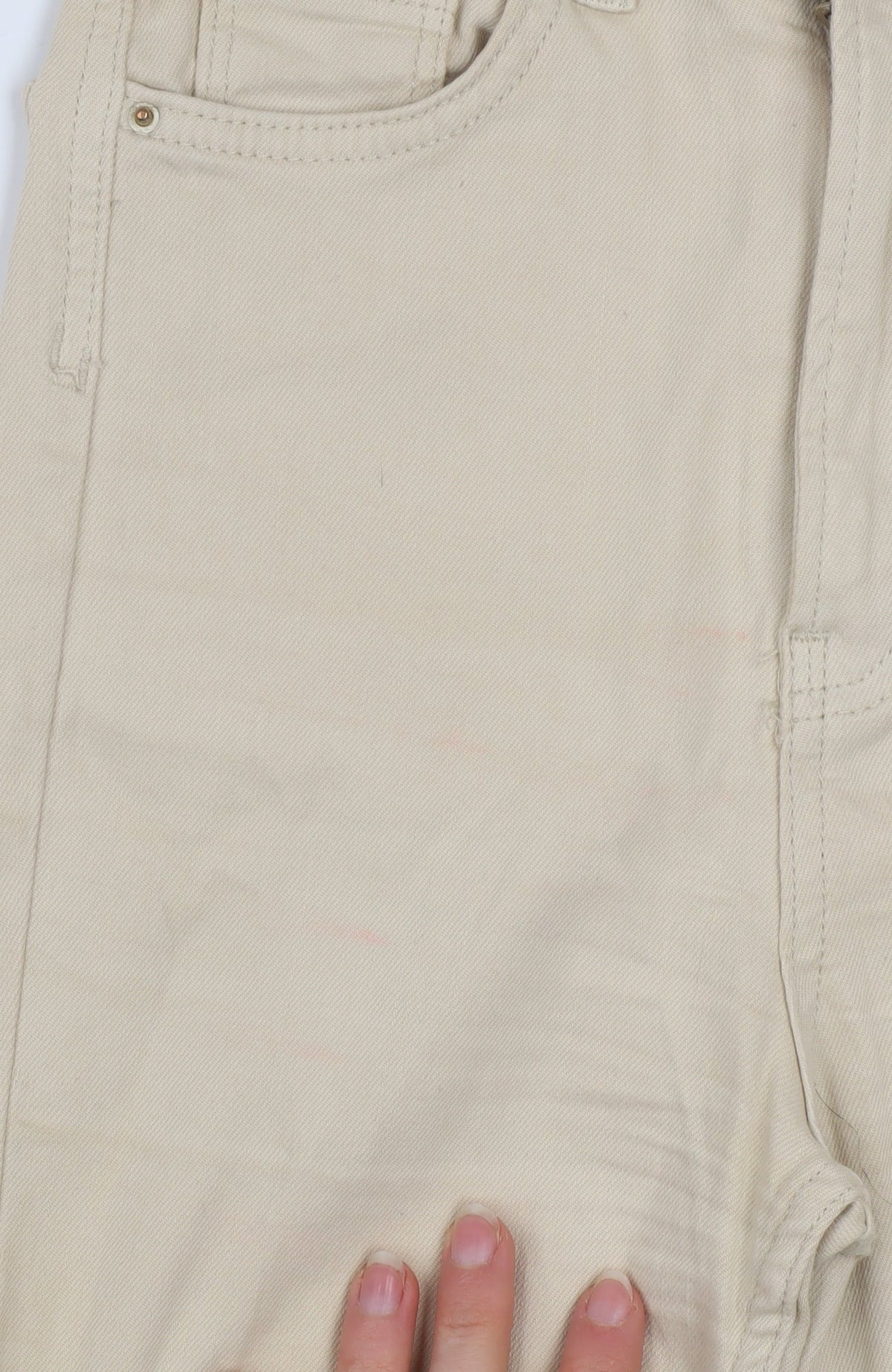 Stradivarius Women’s Beige Straight Jeans Size 4 Mid Rise