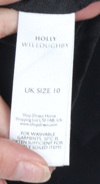 Holly Willoughby Women's Black Size 10 Sheath Knee Length Dress