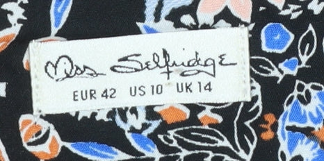 Miss Selfridge Womens Multicoloured Floral Culotte Shorts Size 14