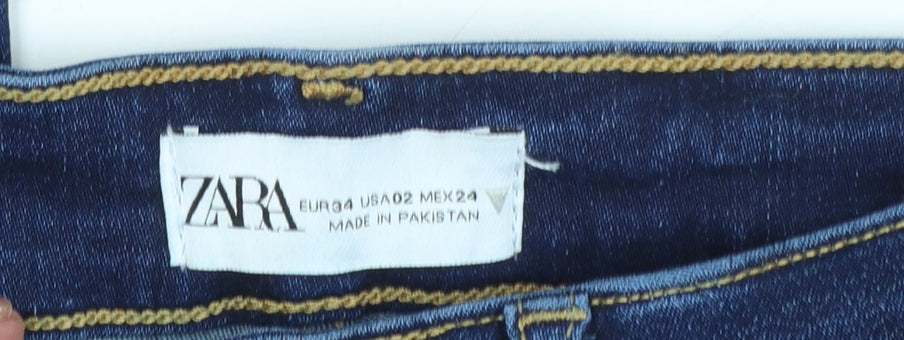 Zara Women’s Blue Skinny High-Rise Denim Jeans Size 6