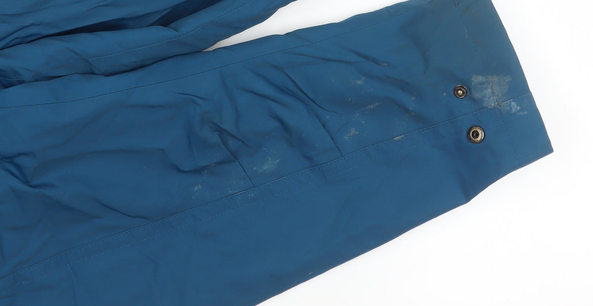 Kin Women Blue Long Rain Coat Size 18 Cotton Blend
